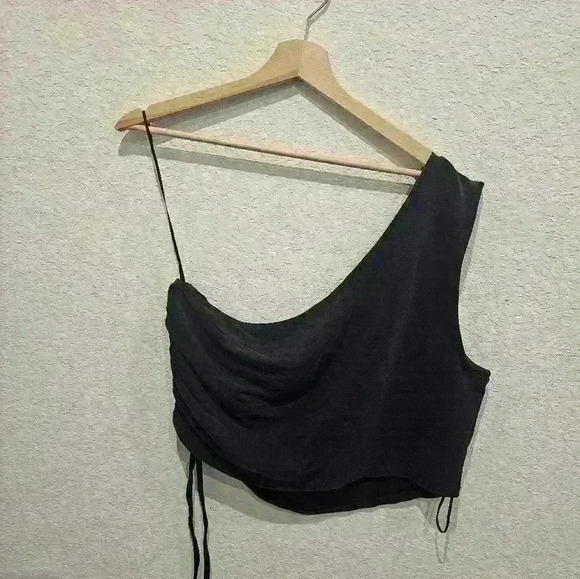 Black one shoulder top - Picture 7 of 7
